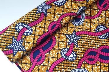 PINK CELEBRATION Afrikanischer Wax Print Stoff